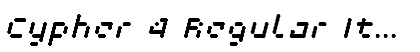 Cypher 4 Regular Italic